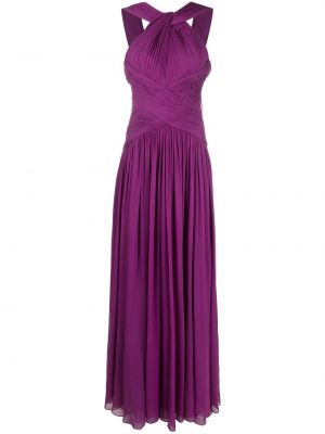 Копринена вечерна рокля Elie Saab виолетово