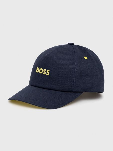 Памучна шапка с апликация Boss Orange