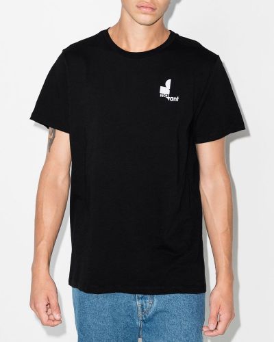 T-krekls ar apdruku Marant melns