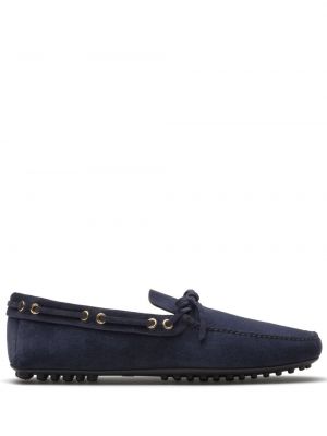 Semišové loafers s mašlí Car Shoe modré