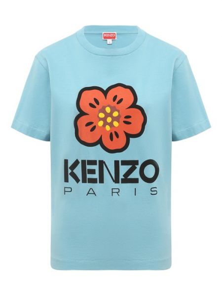 Голубая футболка Kenzo
