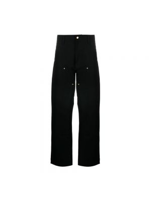 Spodnie bawełniane z kieszeniami Carhartt Wip czarne