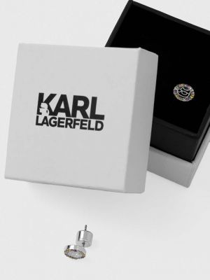 Cercei Karl Lagerfeld argintiu