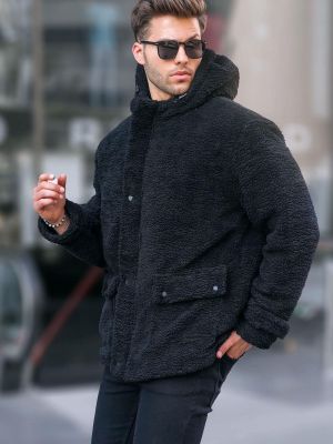 Kabát s kapucňou Madmext čierna
