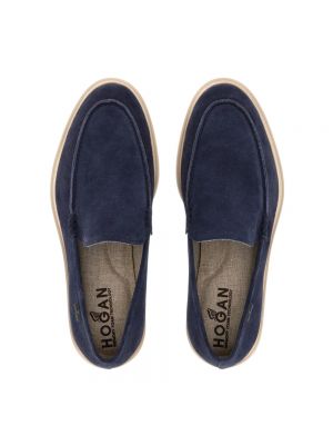 Loafers de cuero Hogan azul