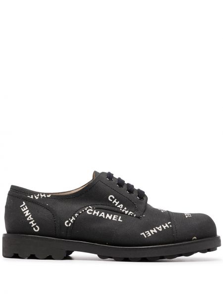 Calzado con cordones Chanel Pre-owned negro