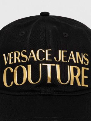 Pamučna kapa Versace Jeans Couture crna