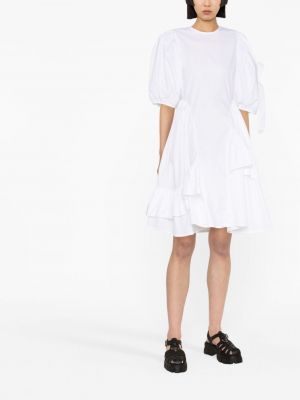 Kleid aus baumwoll mit rüschen Cecilie Bahnsen weiß