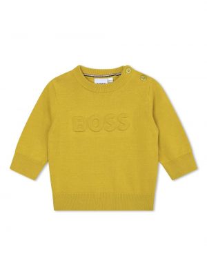 Maglione con stampa Boss Kidswear giallo