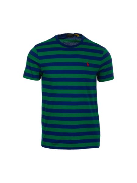 Koszulka bawełniana klasyczna Ralph Lauren zielona