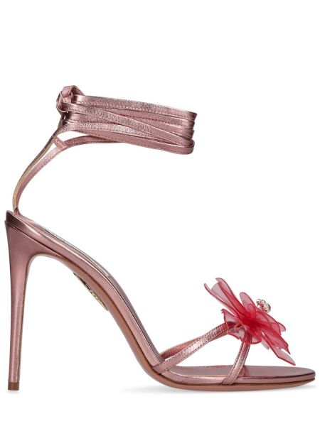 Sandale din piele Aquazzura roz