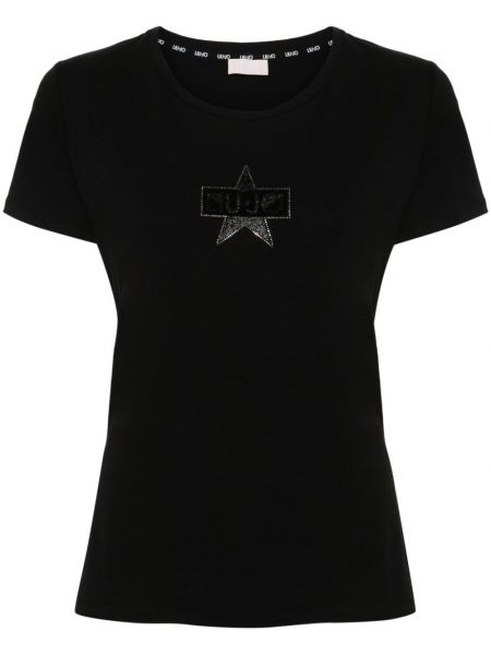 T-shirt en cristal Liu Jo noir