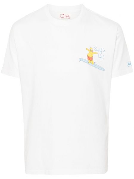 T-shirt aus baumwoll Mc2 Saint Barth weiß