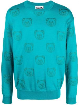 Пуловер Moschino синьо