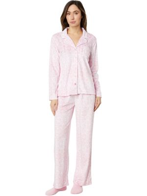 Флисовая пижама с длинным рукавом Karen Neuburger розовая