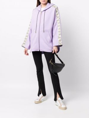 Kapučdžemperis ar rāvējslēdzēju Missoni violets