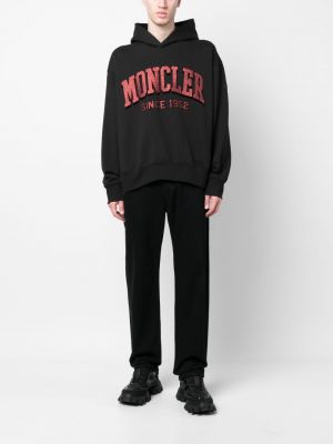 Raštuotas džemperis su gobtuvu Moncler juoda
