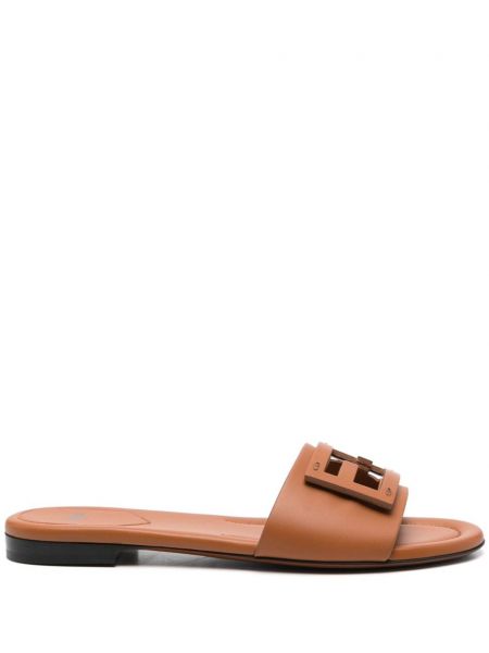 Læder sandaler Fendi brun