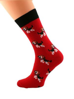 Ponožky Bratex červená