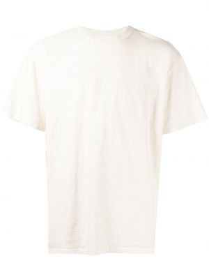 T-shirt con scollo tondo John Elliott bianco