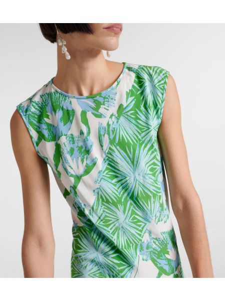 Φλοράλ μάξι φόρεμα Diane Von Furstenberg πράσινο