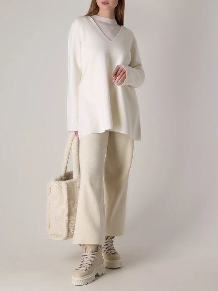 Шерстяной пуловер Anneclaire белый