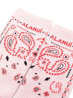 Socken mit stickerei Alanui pink