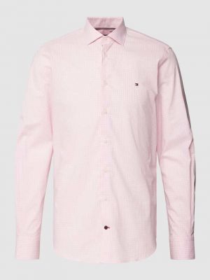 Różowa koszula slim fit Tommy Hilfiger Tailored
