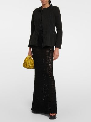 Bavlnená dlhá sukňa Dries Van Noten čierna
