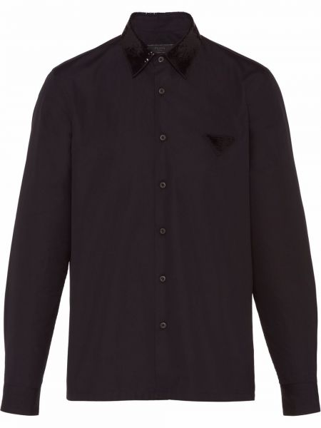 Flitrovaná košeľa Prada čierna