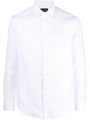 Koszula bawełniana Emporio Armani biała