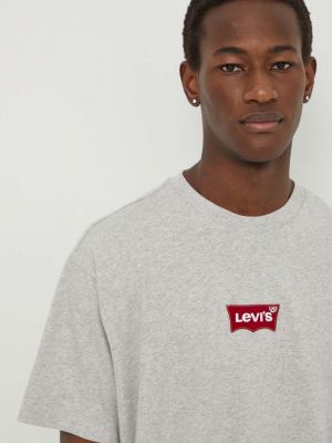 Koszulka bawełniana Levi's szara