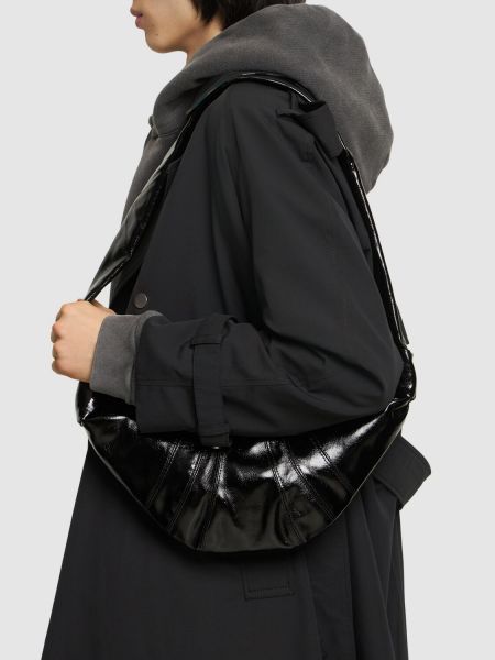 Bavlnená crossbody kabelka Lemaire čierna