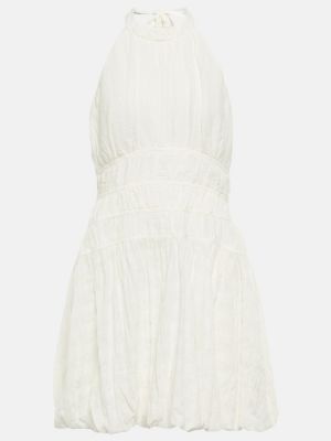 Mini vestido de gasa de algodón Simkhai blanco