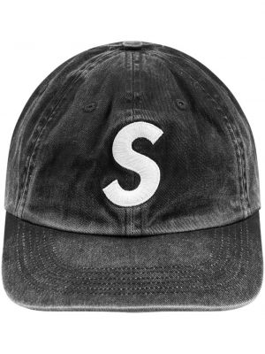 Raštuotas kepurė su snapeliu Supreme juoda