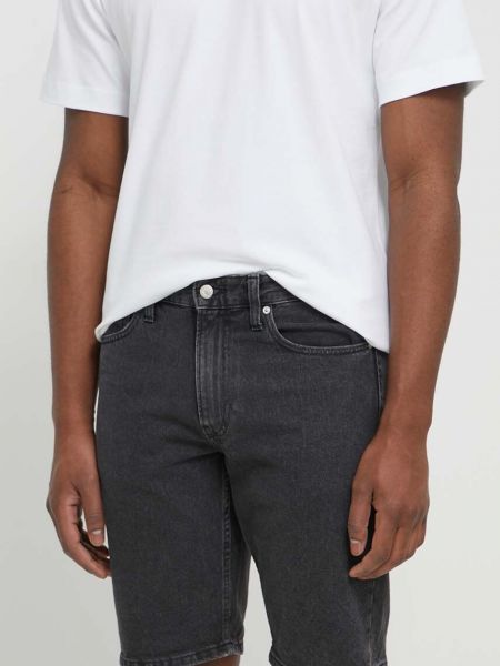 Kratke traper hlače Calvin Klein Jeans siva