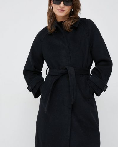 Черное шерстяное пальто Vero Moda