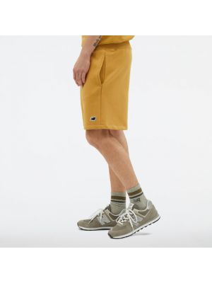 Shorts aus baumwoll New Balance gelb