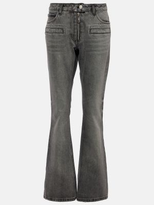Straight fit džíny s nízkým pasem Courrèges šedé