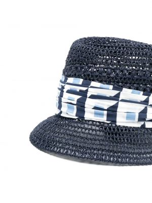 Sombrero con estampado con estampado geométrico Dolce & Gabbana azul