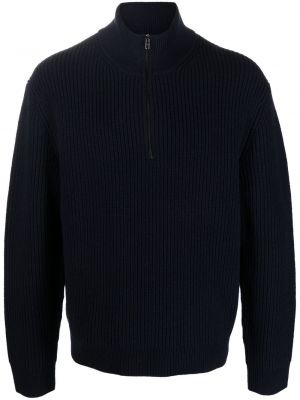 Пуловер с цип Filippa K синьо