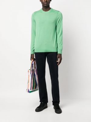 Džemperis ar apaļu kakla izgriezumu Paul Smith zaļš
