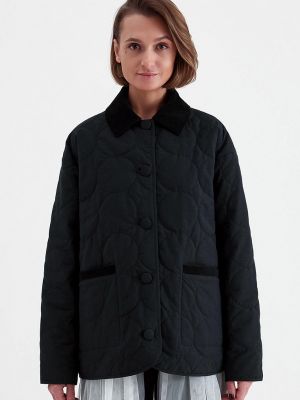 Утепленная демисезонная куртка Unique Fabric черная