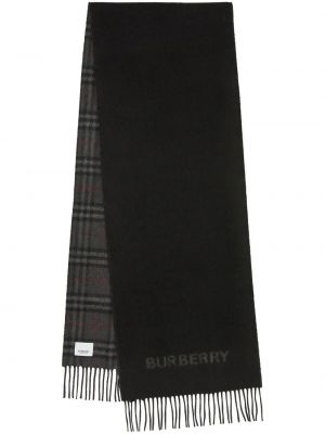 Двустранен кариран кашмирен шал Burberry черно