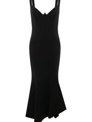 Шерстяное платье из вискозы Alexandre Vauthier черное