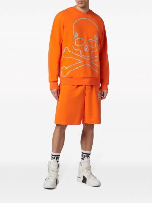 Sweatshirt mit print Philipp Plein orange