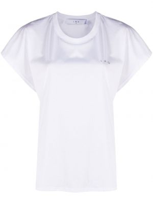 Raštuotas medvilninis marškinėliai Iro balta