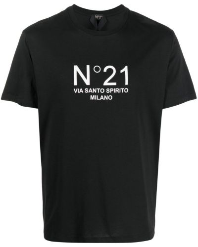Černé tričko s potiskem Nº21