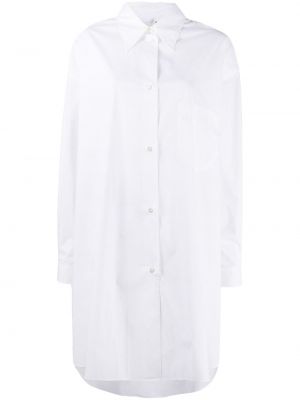 Vestido camisero con botones Mm6 Maison Margiela blanco