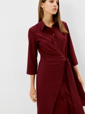 Платье-рубашка Mironi бордовое